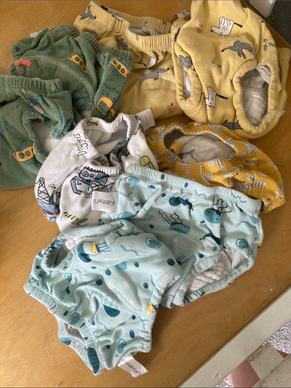Assorted Kids Reusable Swim Diaper Covers - Blue, Yellow, Green Pack